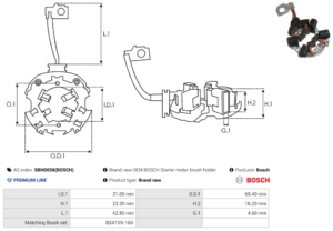 Porte balais démarreur SBH0058(BOSCH)