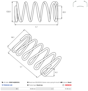 Porte balais démarreur SRS0144(BOSCH)