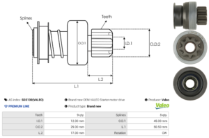 Lanceur / Pignon démarreur SD3130(VALEO)