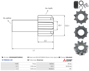 Piece de lanceur SDK5046(MITSUBISHI)