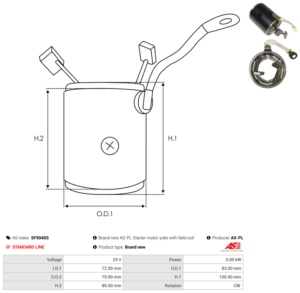 Carcasse de démarreur SF9040S