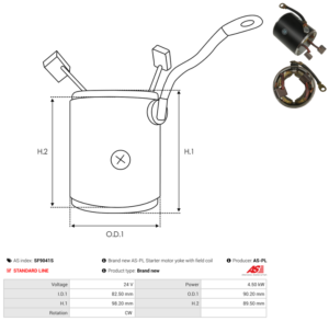 Carcasse de démarreur SF9041S
