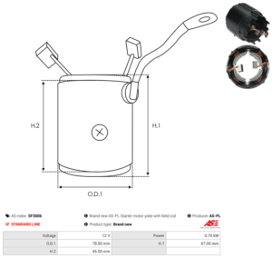 Carcasse de démarreur SF3006