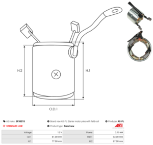Carcasse de démarreur SF3021S