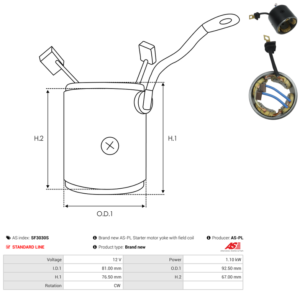 Carcasse de démarreur SF3030S