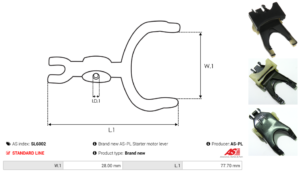 Fourchette de démarreur SL6002