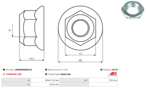 Vis/Ecrou ARS9092S(BULK)
