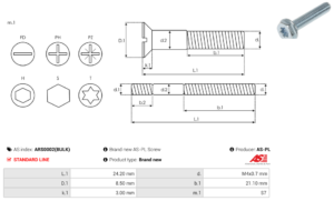 Vis/Ecrou ARS0002(BULK)