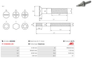 Vis/Ecrou ARS3008