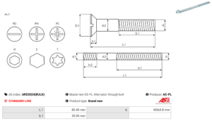 Vis/Ecrou ARS3024(BULK)
