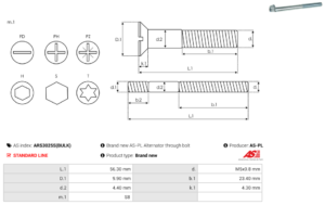 Vis/Ecrou ARS3025S(BULK)
