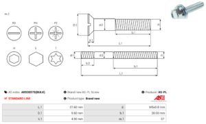 Vis/Ecrou ARS3027S(BULK)