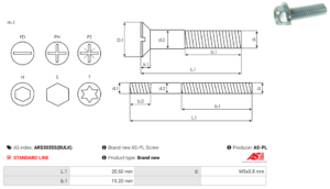 Vis/Ecrou ARS3035S(BULK)