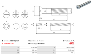 Vis/Ecrou ARS0018(BULK)