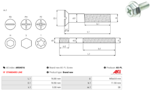 Vis/Ecrou ARS4016