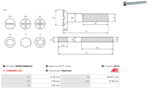 Vis/Ecrou ARS4019S(BULK)