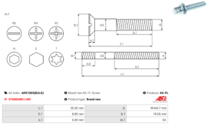 Vis/Ecrou ARS1003(BULK)