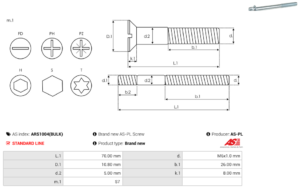 Vis/Ecrou ARS1004(BULK)