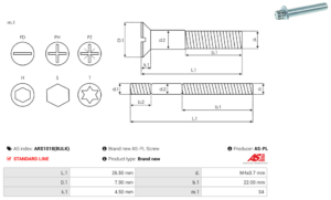 Vis/Ecrou ARS1018(BULK)