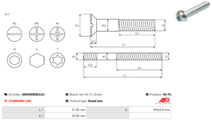 Vis/Ecrou ARS9009(BULK)