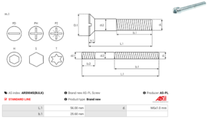 Vis/Ecrou ARS9045(BULK)