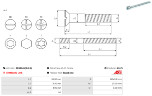 Vis/Ecrou ARS9046(BULK)