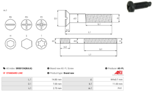 Vis/Ecrou SRS0124(BULK)