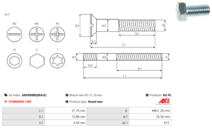 Vis/Ecrou ARS9098S(BULK)