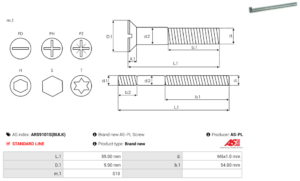 Vis/Ecrou ARS9101S(BULK)