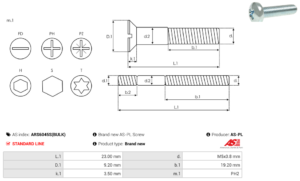 Vis/Ecrou ARS6045S(BULK)