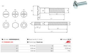 Vis/Ecrou ARS9058S(BULK)