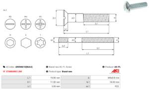 Vis/Ecrou ARS9061S(BULK)