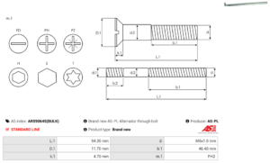 Vis/Ecrou ARS9064S(BULK)