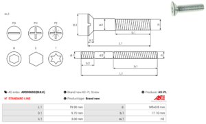 Vis/Ecrou ARS9065S(BULK)