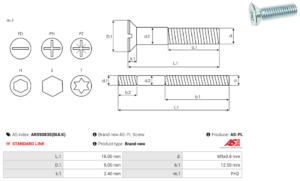 Vis/Ecrou ARS9083S(BULK)