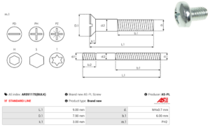 Vis/Ecrou ARS9117S(BULK)