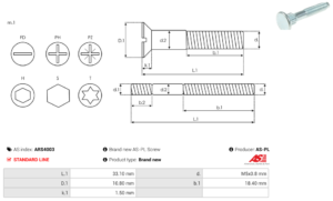 Vis/Ecrou ARS4003