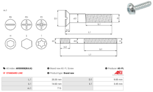 Vis/Ecrou ARS0008(BULK)