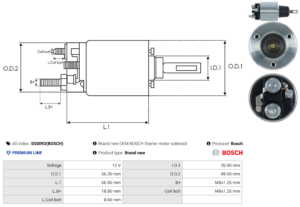 Solénoide / Relais démarreur SS0093(BOSCH)