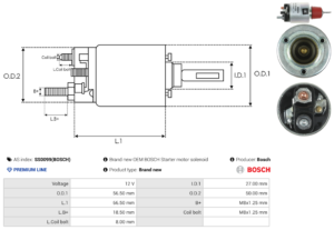 Solénoide / Relais démarreur SS0099(BOSCH)