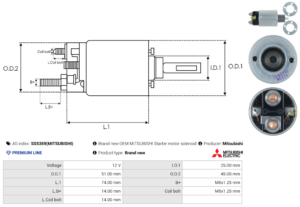 Solénoide / Relais démarreur SS5359(MITSUBISHI)