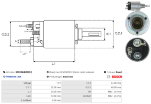 Solénoide / Relais démarreur SS0146(BOSCH)