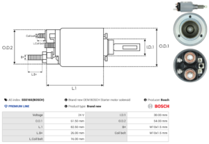 Solénoide / Relais démarreur SS0165(BOSCH)