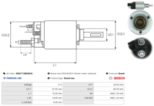 Solénoide / Relais démarreur SS0171(BOSCH)