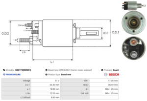 Solénoide / Relais démarreur SS0179(BOSCH)