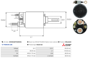 Solénoide / Relais démarreur SS5302(MITSUBISHI)