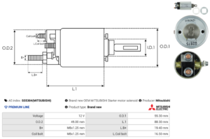 Solénoide / Relais démarreur SS5304(MITSUBISHI)