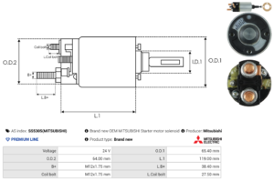 Solénoide / Relais démarreur SS5305(MITSUBISHI)