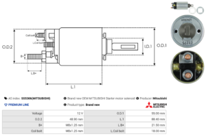 Solénoide / Relais démarreur SS5306(MITSUBISHI)