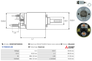 Solénoide / Relais démarreur SS5307(MITSUBISHI)